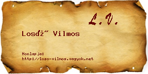 Losó Vilmos névjegykártya