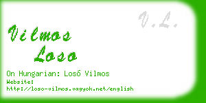 vilmos loso business card